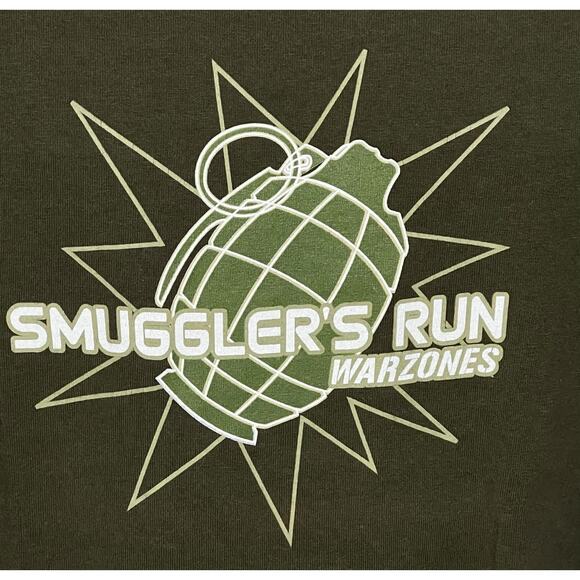 Rockstar Games Smuggler’s Run Warzones Promo T-Shirt Green Size L Rare 2000s - Picture 3 of 12